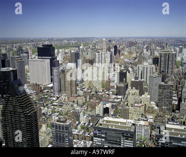 Luftaufnahme der Upper East Side von Manhattan, New York City, Vereinigte Staaten von Amerika Stockfoto