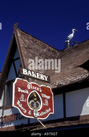 Bäckerei und Café-Bar, Olsen Olsens Olsens, Bäckerei, Bäckerei, Café, Dänisches Dorf Solvang, Kalifornien, USA, Nordamerika Stockfoto