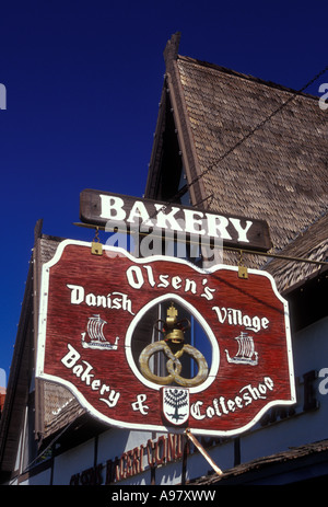 Bäckerei und Café-Bar, Olsen Olsens Olsens, Bäckerei, Bäckerei, Café, Dänisches Dorf Solvang, Kalifornien, USA, Nordamerika Stockfoto