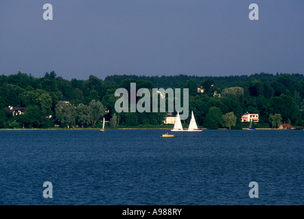 Starnberger See, Starnberg, Bayern, Deutschland, Europa Stockfoto