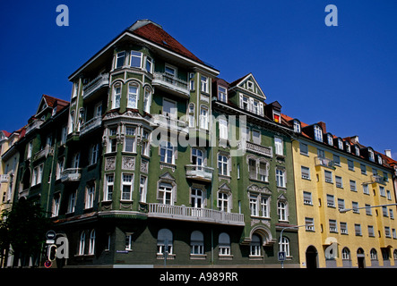 Architektur, Gebäude, Schwabing, Hauptstadt, Stadt München, München, Oberbayern, Deutschland, Europa Stockfoto