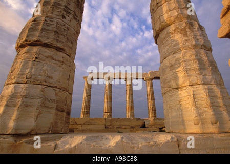 Griechenland, Attika, Kap Sounion, Tempel des Poseidon Stockfoto