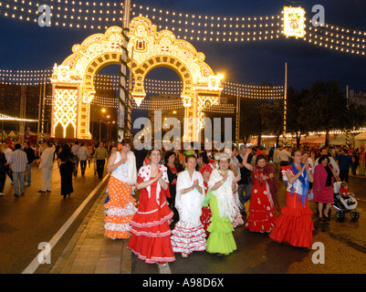 Feria de Abril Festival Sevilla, Spanien Stockfoto