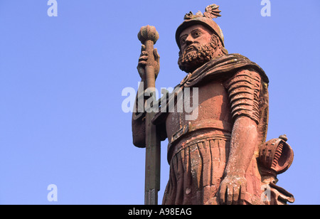Statue von William Wallace der schottischen Helden Freiheitskämpfer in der Nähe von Dryburgh in Scottsih Grenzen Scotland UK Stockfoto