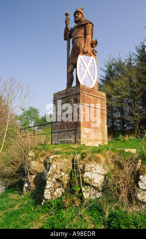 Statue von William Wallace in der Nähe von Melrose in der schottischen Grenzen Scotland UK Stockfoto