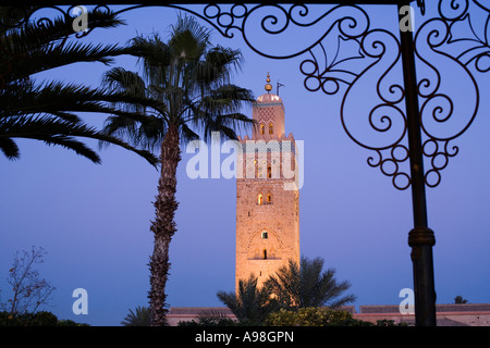 Minarett der Koutoubia. Marrakesch. Marokko. Stockfoto