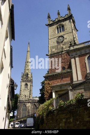 Fischen Sie Kirche St. Alkmunds und St. Julian's, Street, Shrewsbury, Shropshire, England, UK, Großbritannien, England UK Stockfoto