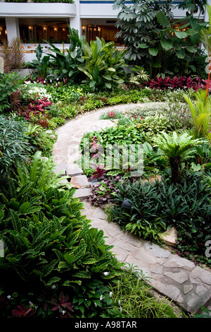 Schöne Thai botanische formale Ziergarten basierend auf dem Hotelgelände Dusit Resort in Pattaya, Süd-Thailand Stockfoto