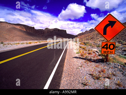 Death Valley Nationalpark Autobahn USA - Death Valley Nationalpark Kalifornien USA Stockfoto