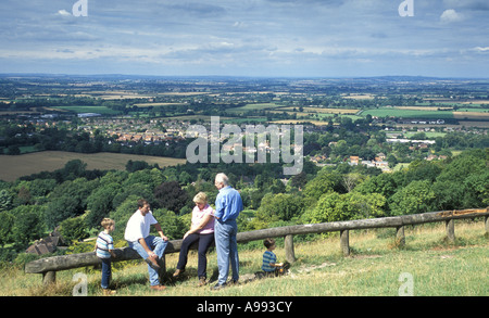 Die Aussicht vom Whiteleaf Hill auf der Ridgeway National Trail in der Nähe von Princes Risborough Buckinghamshire England Stockfoto