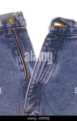 Vorderansicht eines Paares von jeans Stockfoto