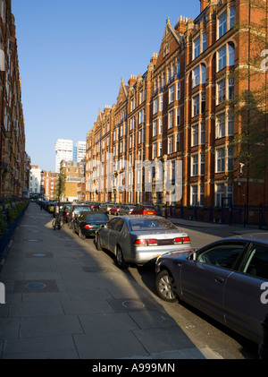 Bickenhall Villen, Süd Block. Blick in Richtung Baker Street, London Stockfoto