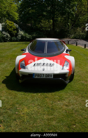Rallye-Gewinner Lancia Stratos Ausstellung im Garten des Regents Park College, London Stockfoto