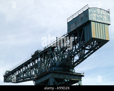 Schiffbau-Kran, Port Glasgow, Clydeside, Zentralschottland Stockfoto