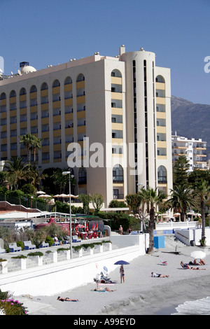 PLAYA LA TORRECILLA NERJA. COSTA DEL SOL SPANIEN EUROPA Stockfoto