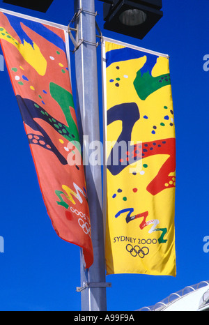 Sydney-Australien-Heimat der 2000 banner Olympics für Olympische Spiele Stockfoto