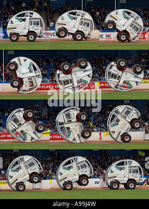 Patrick Bourny in der M-Serie Rollende Renault bei Peterborough TruckFest, UK. Stockfoto