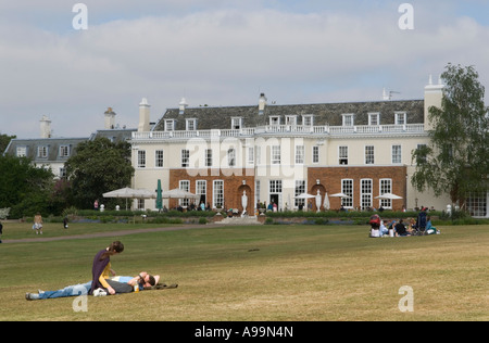 Cannizaro Park, Hotel du vin Wimbledon mit Blick auf die Rückseite des Hotels. Wimbledon Village London SW19 England UK Stockfoto