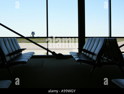 Leeren Flughafen Abflug-Lounge. Stockfoto