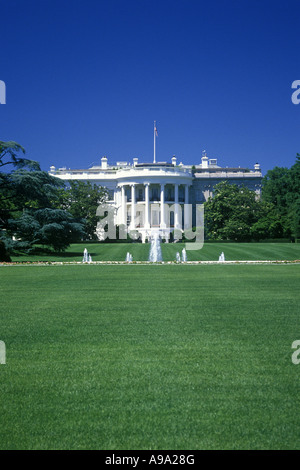 GEPFLEGTEN SÜDLICHEN RASEN WEIßEN HAUS WASHINGTON DC USA Stockfoto