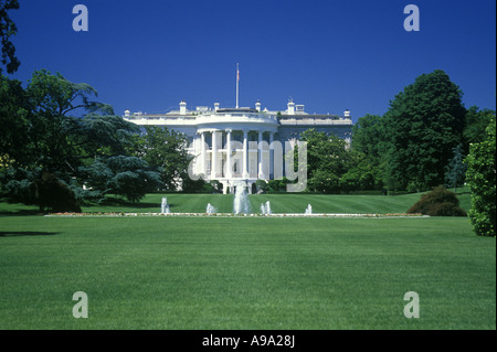 GEPFLEGTEN SÜDLICHEN RASEN WEIßEN HAUS WASHINGTON DC USA Stockfoto