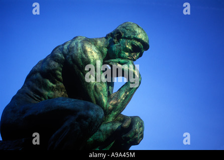 DENKER STATUE (© AUGUSTE RODIN 1909) RODIN-MUSEUM PARIS FRANKREICH Stockfoto