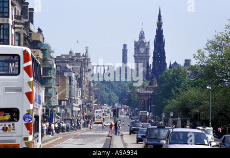 Princes Street Edinburgh Stockfoto