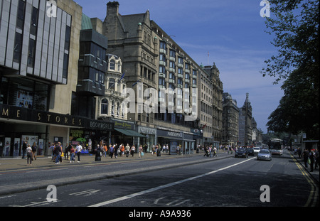 Princes Street Edinburgh Stockfoto