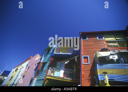 BUNTE HÄUSER CAMINITO BUENOS AIRES ARGENTINIEN Stockfoto