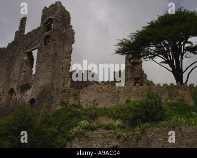 Laugharne Castle Carmarthenshire Wales GB Großbritannien 2003 Stockfoto