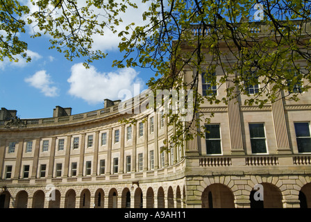 Berühmte Herzog von Devonshire georgischen Crescent in Buxton Kurviertel Derbyshire Peak-England UK GB EU Europa Stockfoto