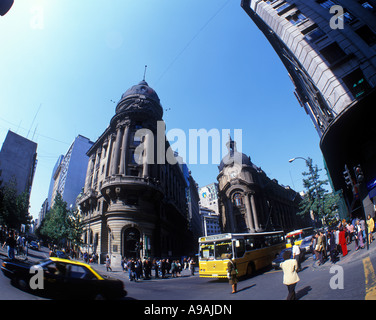 EINGANG LA BOLSA BÖRSE FINANCIAL DISTRICT SANTIAGO CHILE Stockfoto