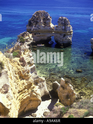 MEER ARCH PRAIA DE CAMILO LAGOS ALGARVE KÜSTE PORTUGAL Stockfoto