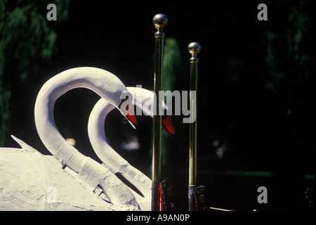 SWAN BOOTE STADTPARK BOSTON MASSACHUSETTS, USA Stockfoto