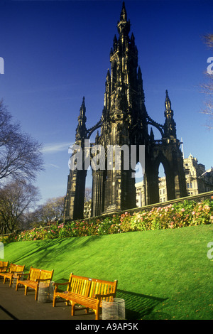 SCOTT MONUMENT PRINCES STREET GARDENS EDINBURGH SCHOTTLAND, VEREINIGTES KÖNIGREICH Stockfoto