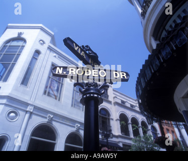 RODEO DRIVE STRAßENSCHILD BEVERLY HILLS LOS ANGELES KALIFORNIEN USA Stockfoto