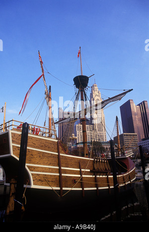 CHRISTOPHER COLUMBUS SCHIFF SANTA MARIA REPLICA DOWNTOWN COLUMBUS OHIO USA Stockfoto