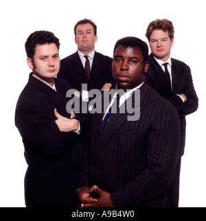 Vier Männer in Anzügen Stockfoto
