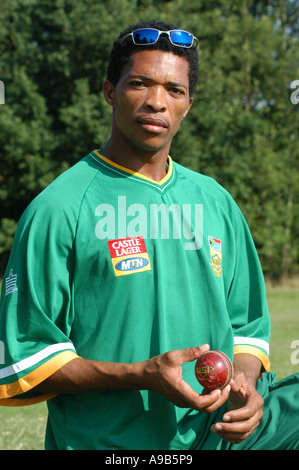 Makhaya Ntini südafrikanischen Cricket-Team Stockfoto