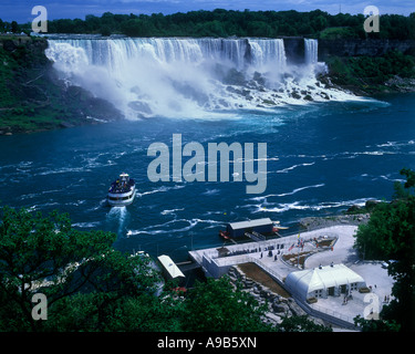 MAID OF THE NEBEL AUSFLUG TOUR BOOT DOCK AMERICAN FALLS-NIAGARA-NEW YORK-USA Stockfoto
