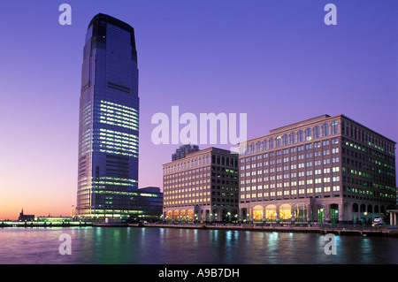 GOLDMAN SACHS TURM FINANZIELLEN BEZIRK JERSEY CITY SKYLINE HUDSON RIVER NEW JERSEY USA Stockfoto