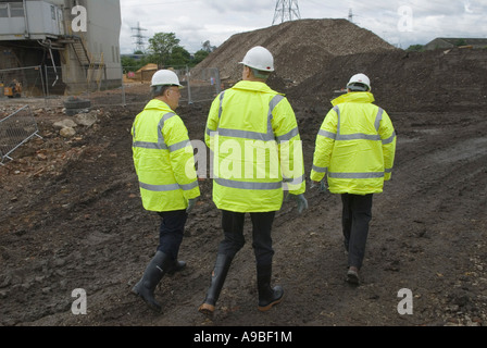 Sir Roy McNulty Dept Chairman von ODA John Armit Chairman ODA Lord Seb Coe im Aquatic Center 2007. Olympischen Spielen 2012 In London Stockfoto