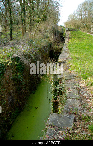 Verfallenen eröffnete Crumlin Arm des Monmouthshire und Brecon Canal bei vierzehn sperrt 1799 in der Nähe von Newport South Wales UK Stockfoto