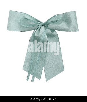 Schöne silberne Giftbow isoliert auf weiss mit Beschneidungspfad Stockfoto
