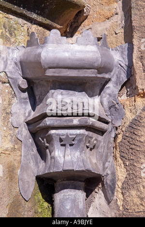 Führen Fallpipe datiert 1831 auf ' St Edmunds "Kirche in Castleton in Derbyshire"Great Britain" Stockfoto