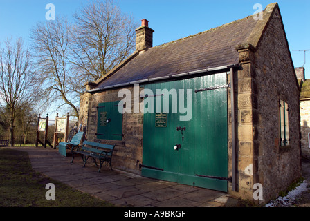 Restaurierte mittelalterliche Markthalle in Eyam in Derbyshire "Great Britain" Stockfoto