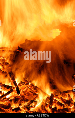 Nahaufnahme eines Lagerfeuers Stockfoto