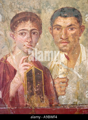 Pompeji Paquius Prokulus und seine Frau Stockfoto