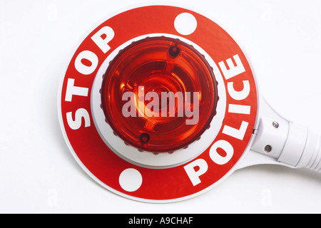 Stop-Polizei-Zeichen Stockfoto