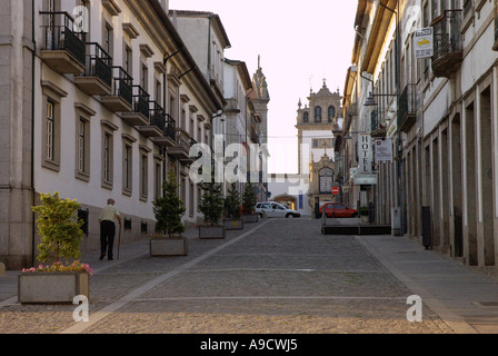 Blick auf Straße Kirche & kirchlichen Architektur der religiösen Hauptstadt Braga Porto Norte Portugal Iberia Nordeuropa Stockfoto